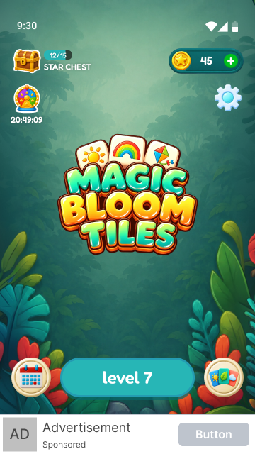 Magic Bloom Tiles home screen